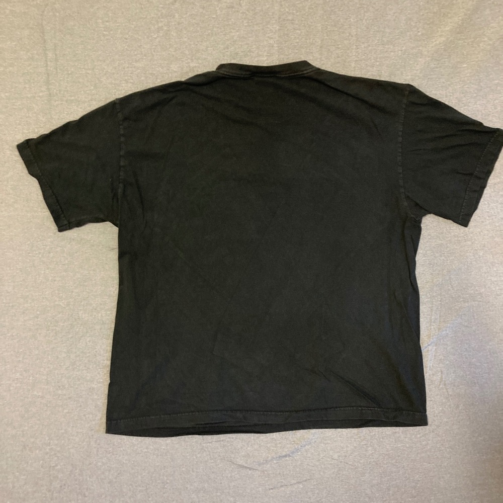 Faded Tommy Hilfiger Jeans Mens XL T-Shirt Black Red Script Embroidered Logo - Picture 8 of 11
